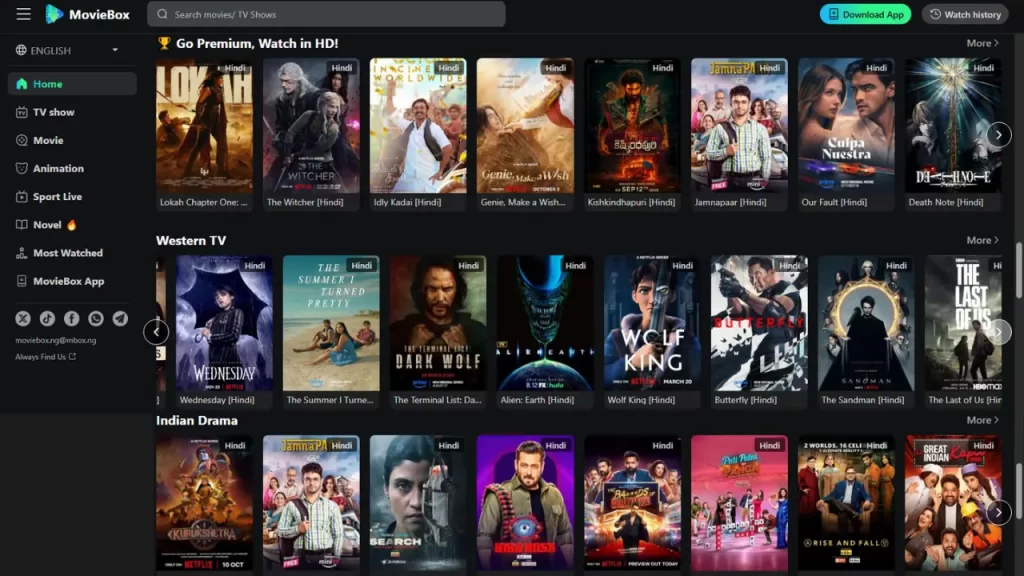 MovieBox for PC Stream on Windows